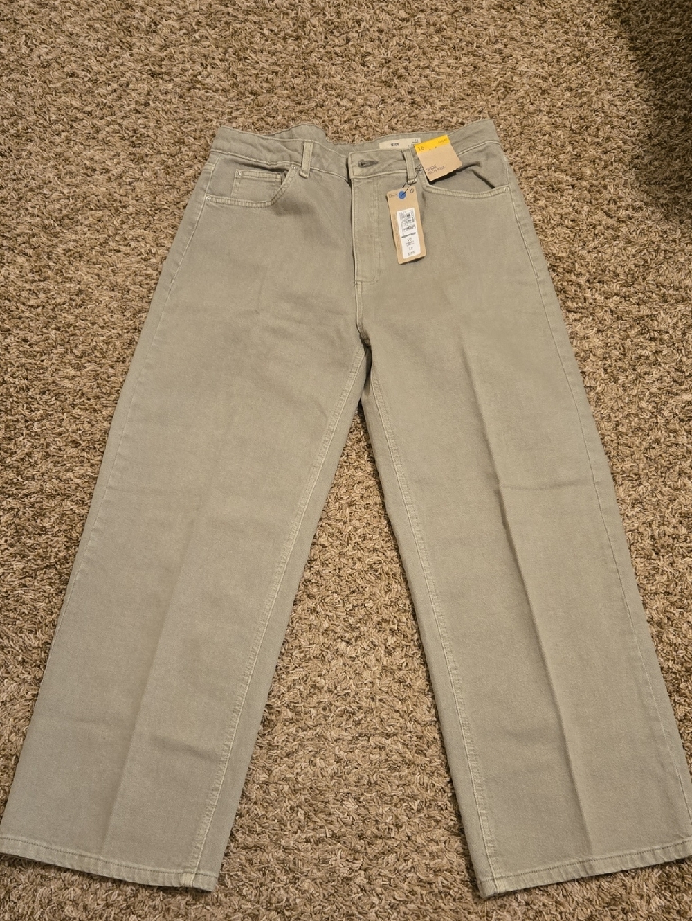 M&S Soft Green Wide Fit Pants